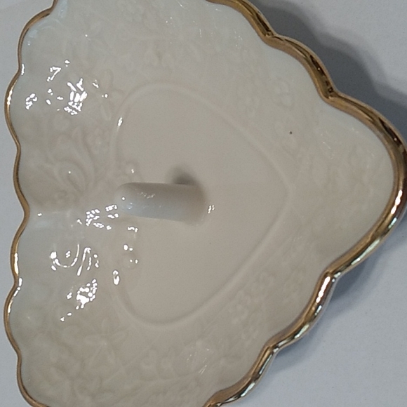 LENOX WEDDING / PROMISE RING  DISH, IVORY AND GOLD - Picture 2 of 5